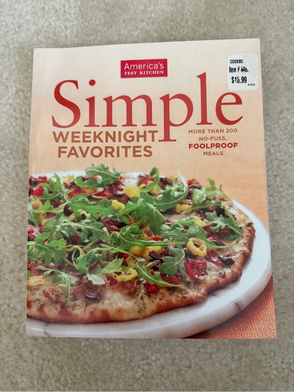 Simple Weeknight Favorites Cookbook - Orange Cover